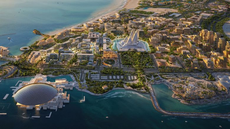 saadiyat cultural district 3d renders masterplan 09 masterplan aerial sunrise department of culture and tourism abu dhabi 20250721082038297